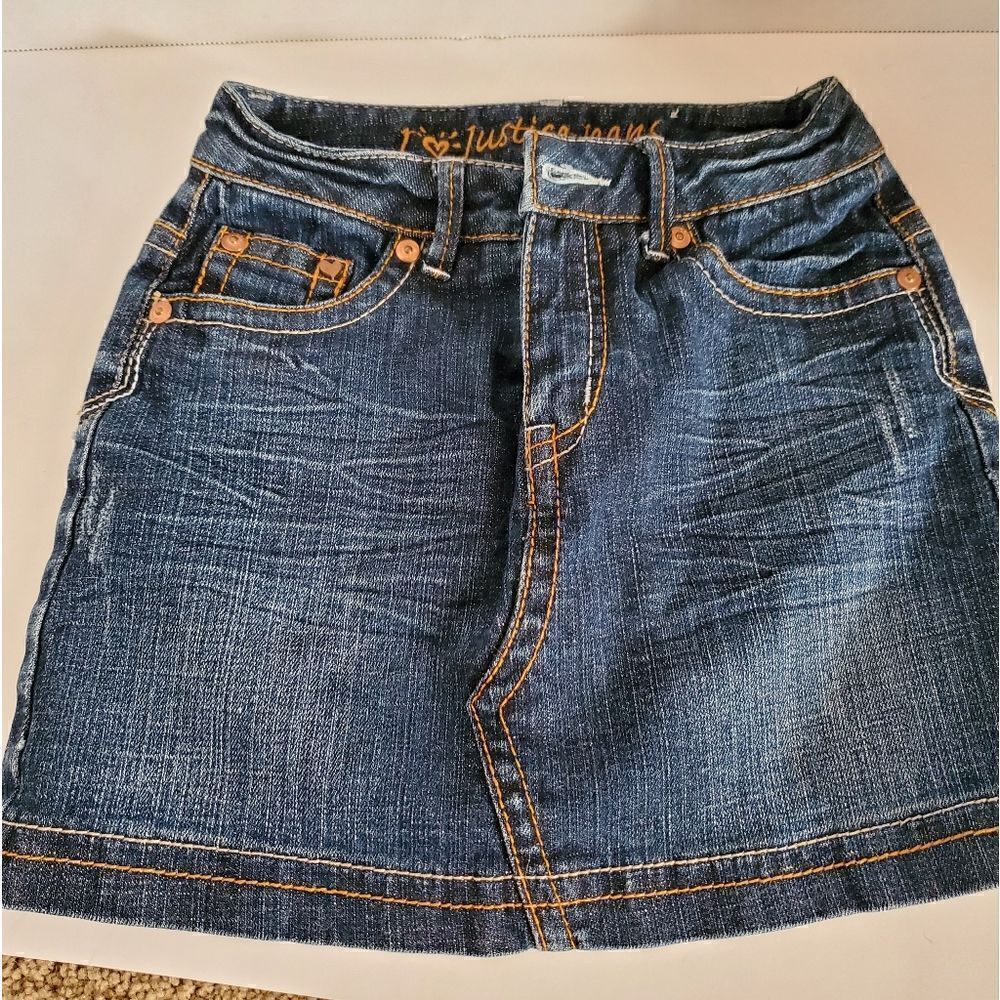 Adorable Justice jeans skirt